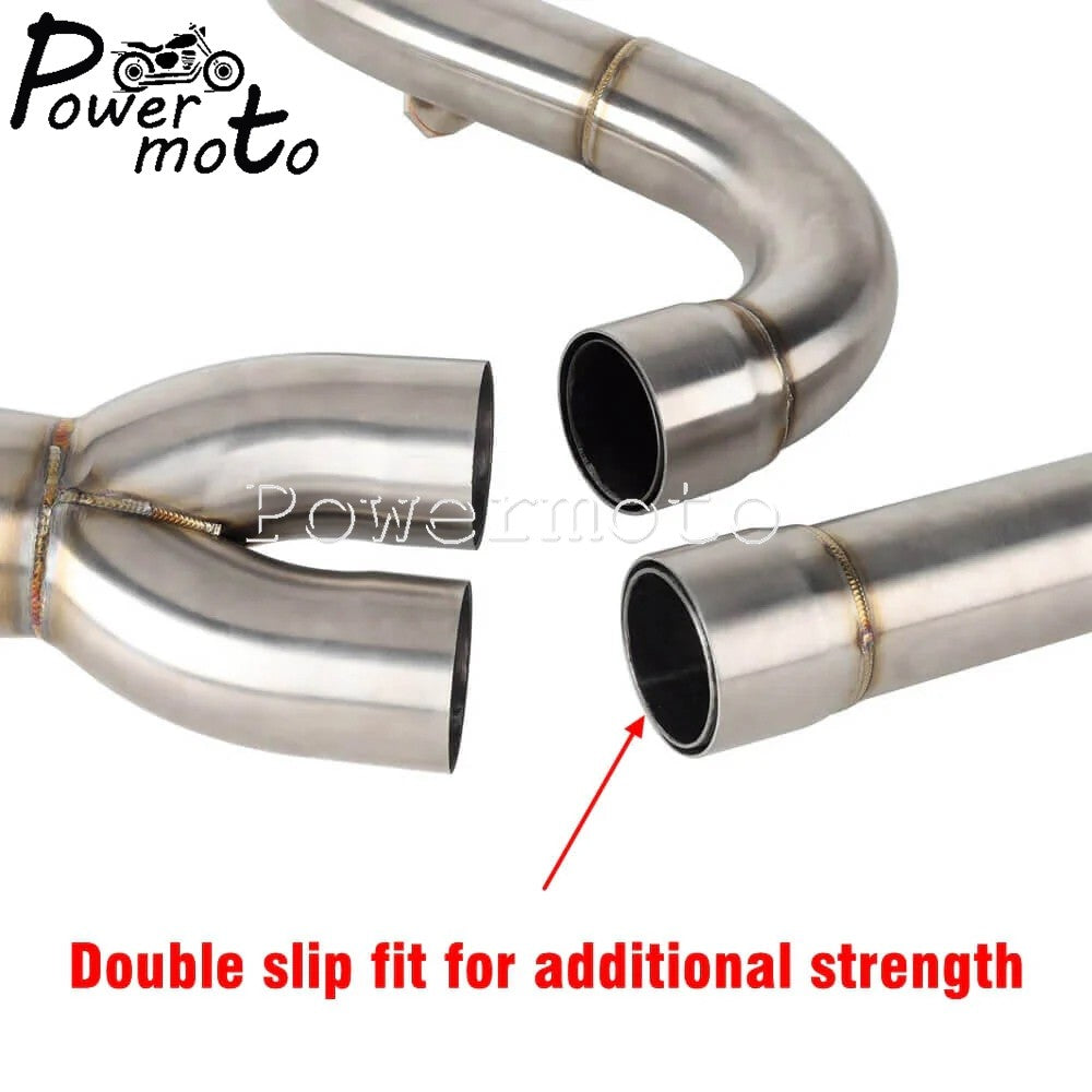 Motorcycles 2-Into-1 Exhaust Muffler Pipes Tube For Harley Dyna Fat Bob Low Rider S Street Bob Wide Super Glide FXD 2006-2017