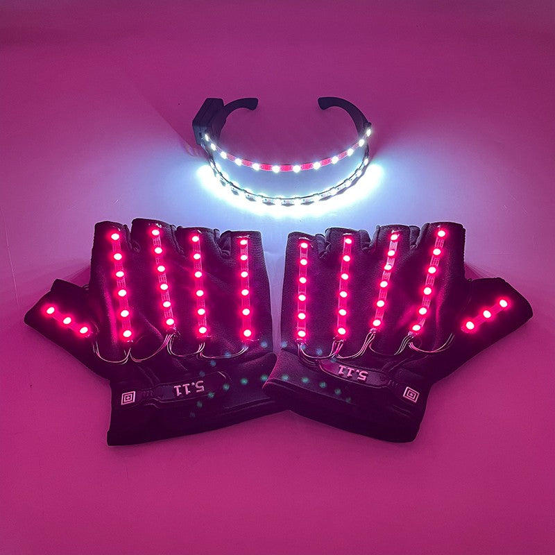 Led Glasses NightClub Masquerade Concert Club Neon Accessories Cool Vogue Flashing LED Futuristic Glasses Men Metal Cool Glasses