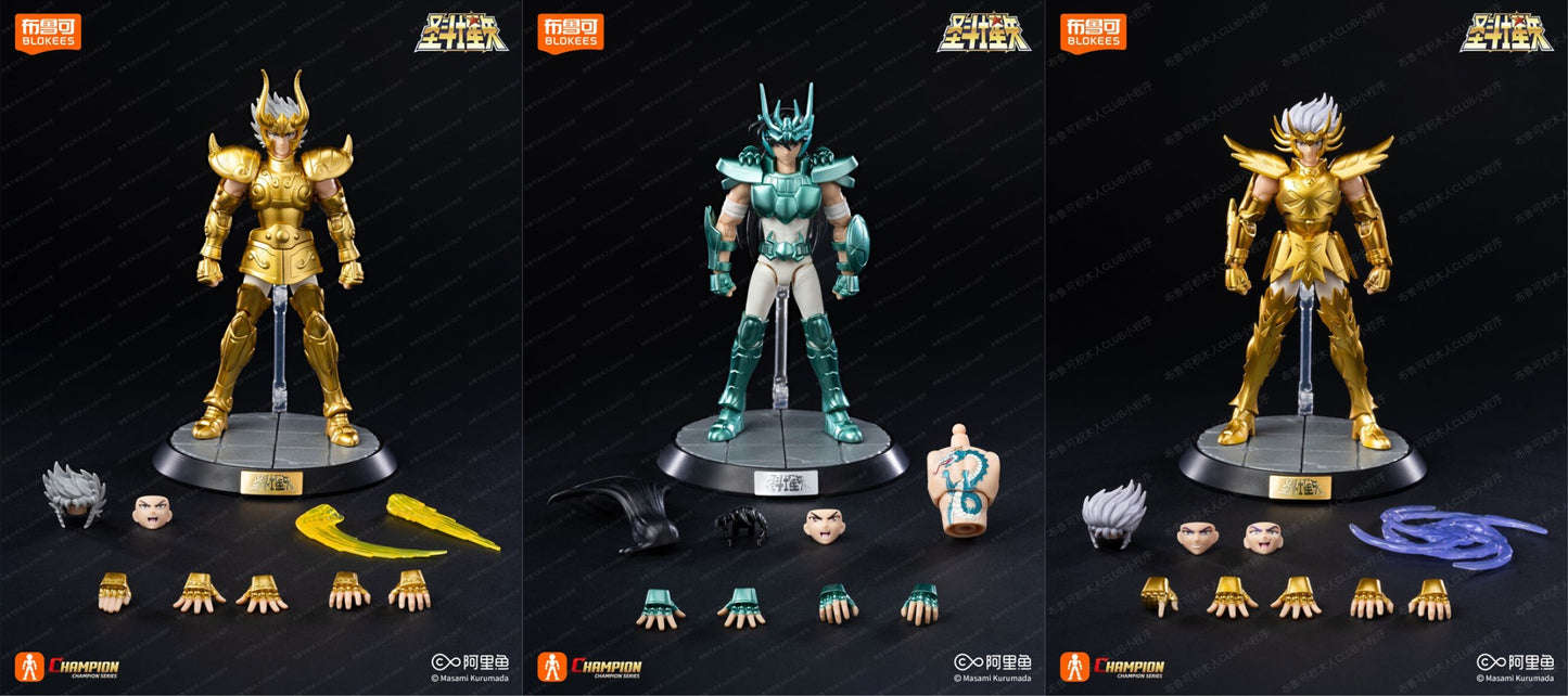 Em estoque Original Saint Seiya CLÁSSICO CLÁSSICO Gold Saint Shiryu Máscara da Morte Shura Ouro Câncer Capricórnio Modelo Montado Brinquedos