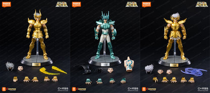 Em estoque Original Saint Seiya CLÁSSICO CLÁSSICO Gold Saint Shiryu Máscara da Morte Shura Ouro Câncer Capricórnio Modelo Montado Brinquedos