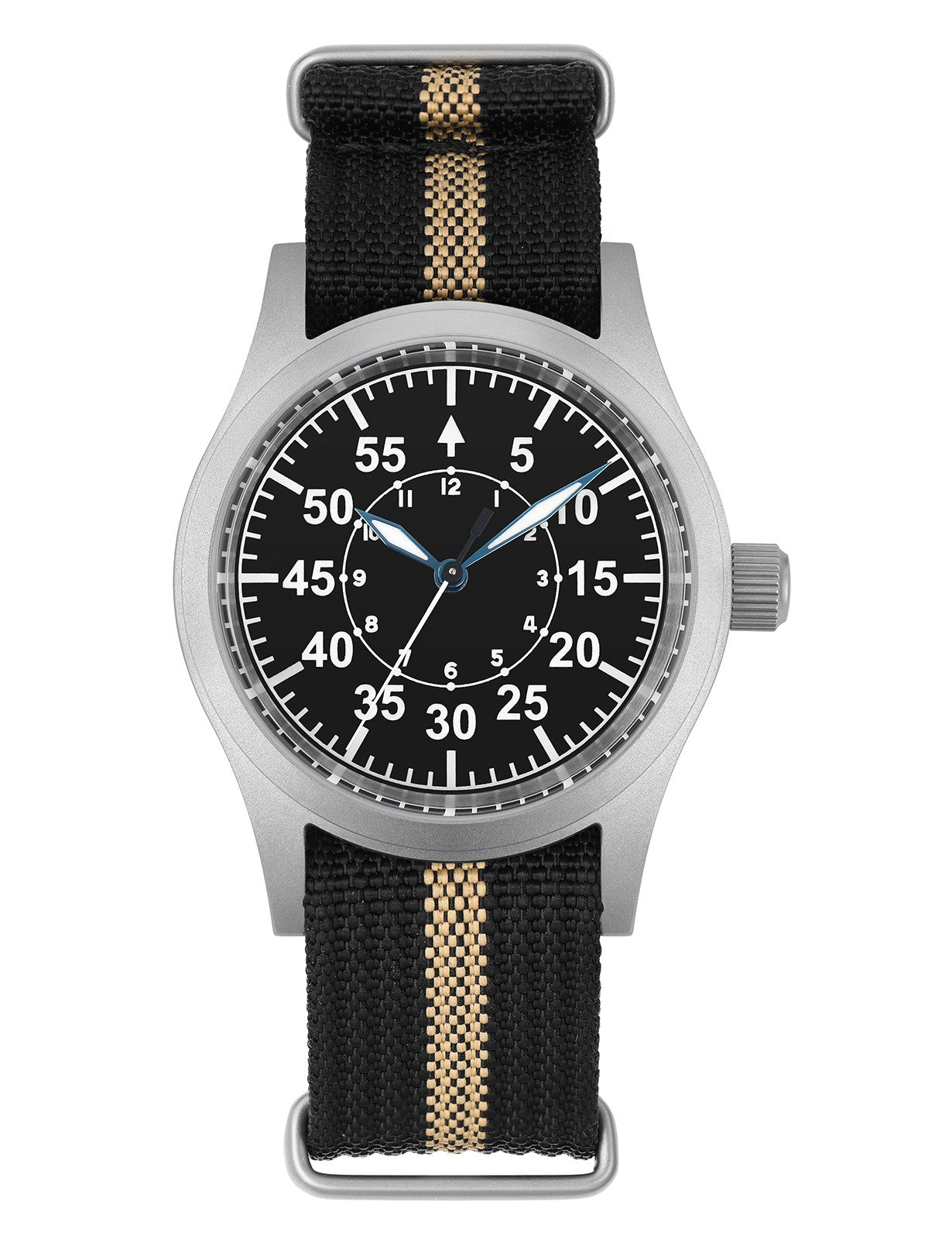 Militado Ml05 Vintage Field Watch VH31 Sweep Second Quartz Movement Sapphire Crystal High Clear AR Coating Luminous 38Mm Watches