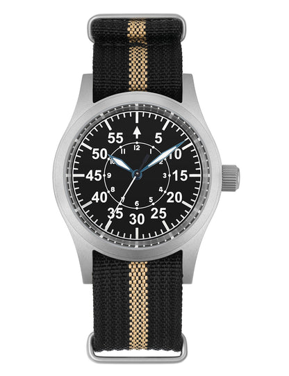 Militado Ml05 Vintage Field Watch VH31 Sweep Second Quartz Movement Sapphire Crystal High Clear AR Coating Luminous 38Mm Watches