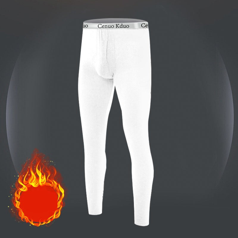 2024 New Men's Tight Sports Pants Slim Pants Autumn And Winter Thermal Pants Plush High Stretch Quick Drying Compression Pants