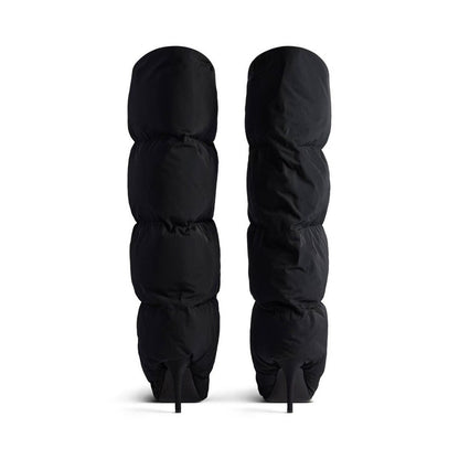 2024New Designer Slender High Heels Knee Length Women's Boots Fashion Walk Party Women's Large Mid Size Boots Autumn and Winter