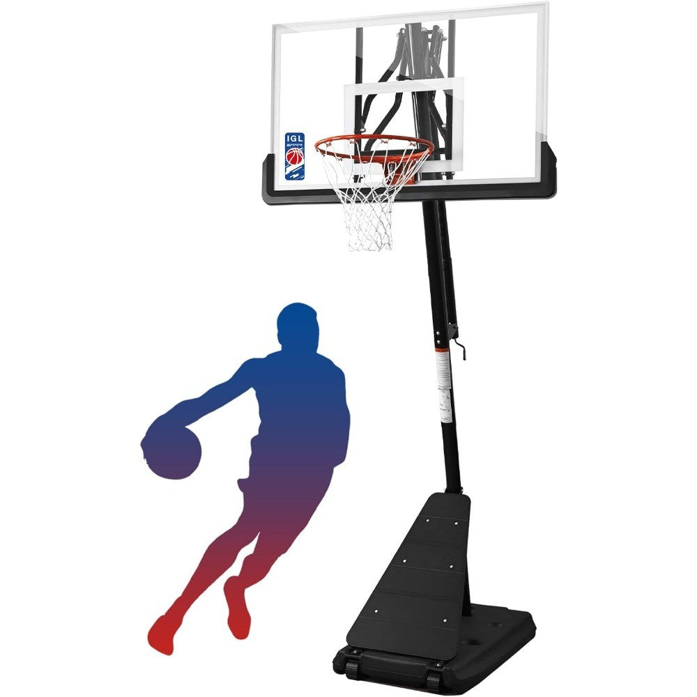 Basketball Hoop Outdoor with 52 Inch Shatterproof Backboard, 10FT Height Portable Basketball Hoop Outdoor, Adjustable Basketball