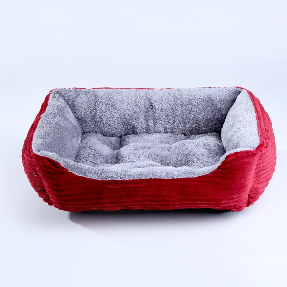 Cama para Cães e Gatos, Quadrada, Pelúcia, Canil, Sofá-Cama para Cães de Porte Médio e Pequeno, Almofada Calmante para Pets, Casa, Artigos para Animais de Estimação, Inverno