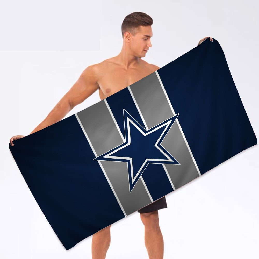 Dallas C-Cowboys Prayer Big Microfiber Beach Towels Quick Dry Towel Sand Beach Towels Pool Towel for Travel Swim Pool Yoga