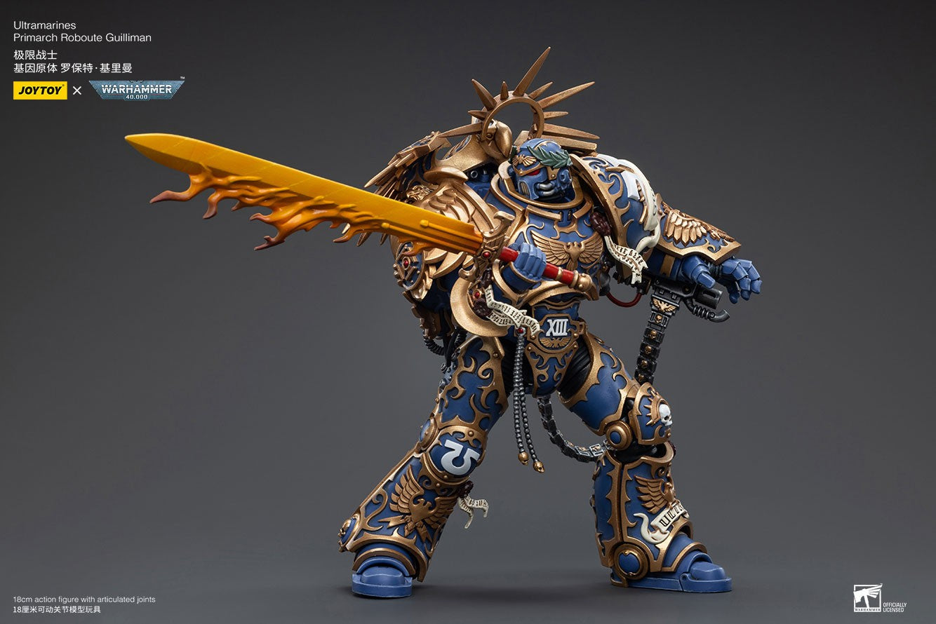 JOYTOY Warhammer 40k 1/18 Bonecos de Ação Anime 18,1cm Ultramarines Primarca Roboute Guilliman