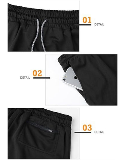 Men Compression Gym Shorts Everlast Printed Sports Pants Double Layered Quick Drying Basketball Beach Muscle Fitness PocketTowel