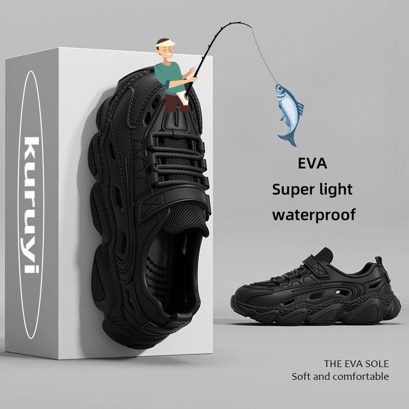 Summer Men's Super Light Sandals Waterproof Sneakers Slip On EVA Thick Sole Slides Fishing Driving Outdoor Jogging Flat Shoes