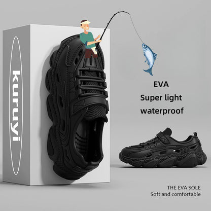 Summer Men's Super Light Sandals Waterproof Sneakers Slip On EVA Thick Sole Slides Fishing Driving Outdoor Jogging Flat Shoes