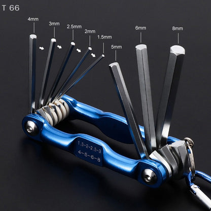 Sistema Métrico de Metal Torx Chave Hexagonal Chave de Fenda Chave Allen Ferramenta Manual de Alta Qualidade Dobrável Portátil Conjunto de Chaves Allen