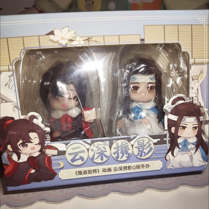 Mo Dao Zu Shi Cloud Deep Series Anime Figurine - Wei Wuxian Lan Wangji Q-Version Action Toy Model Collectible Gift for Fans