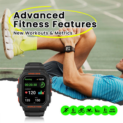 New Zeblaze Ares GPS Smart Watch Built-in Alexa & GPS Make/Answer Phone Calls Smartwatch Heart Rate Spo2 Fitness Tracking Watch