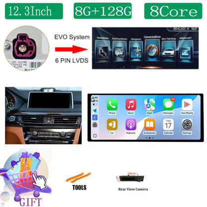Para BMW X5 F15 X6 F16 2014 - 2018 Sistema NBT/EVO Rádio Automotivo Multimídia Player Android 14 GPS Navegação 4G BT Carplay Auto Ferramentas