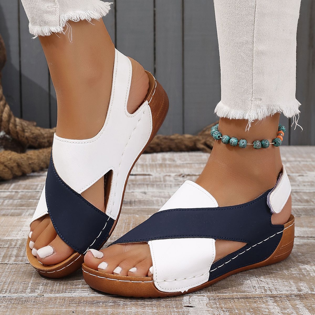 Summer Shoes Women Sandals Plus Size Walking Shoes Casual Women Shoe Wedge Sandals Ladies Party Female Footwear Women Sandal