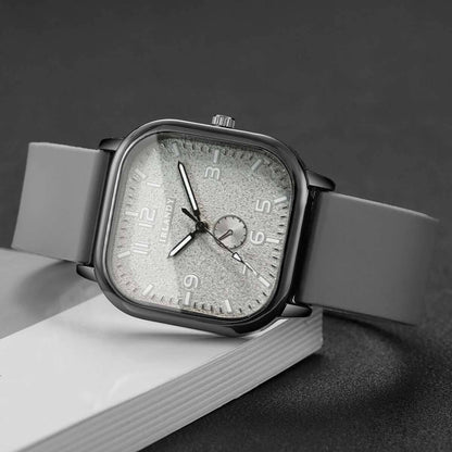 1/2/3PCS Fashion Square Women Watches Casual Silicone Strap Quartz Watches Sports Wristwatch For Men Women Students?Without Box?