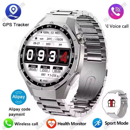 Novo Smartwatch GT5 Pro 5 Pro Masculino Tela HD AMOLED GPS Frequência Cardíaca Chamada Bluetooth IP68 À Prova D'água Smartwatch Masculino Presentes de F Fim de Ano