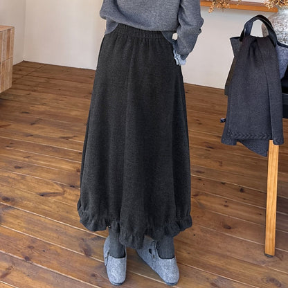 LOUISYAO Sweet Vintage Bouquet Skirt 2025 Winter Skirts Ofice Lady Fashion Premium  Senior Exquisite Long Women's A-Line Skirt