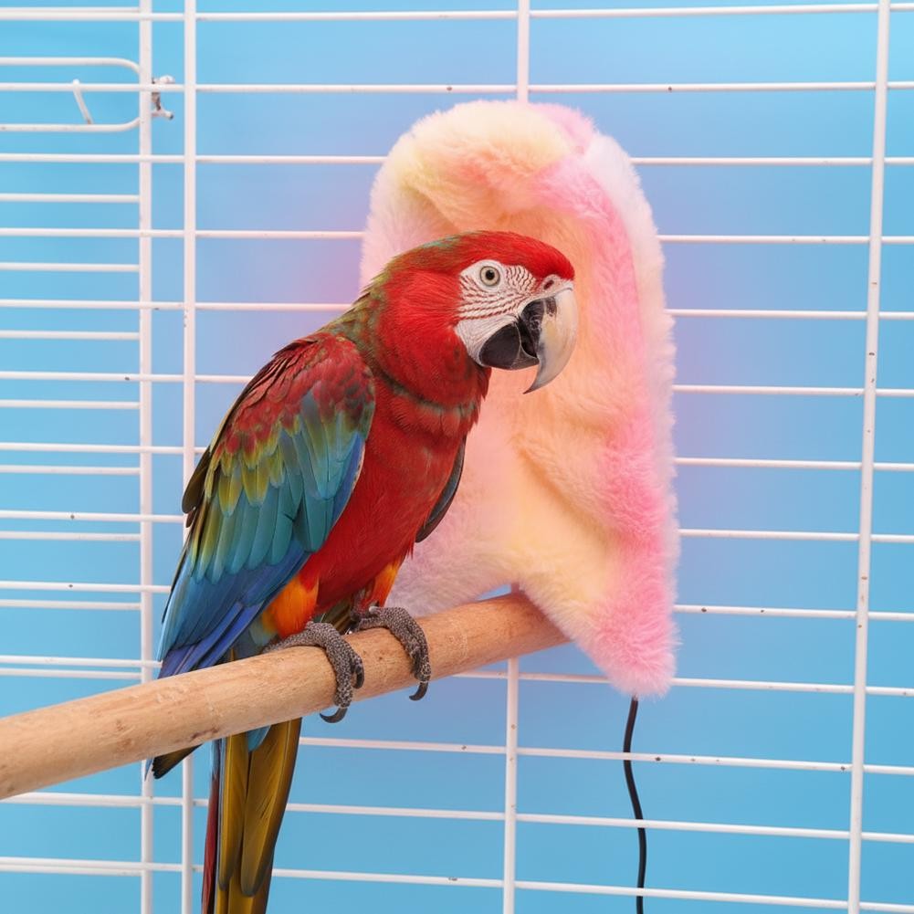 Rede de Pelúcia Macia para Pássaros, Rede de Inverno à Prova de Vento para Papagaios, Rede Quente para Pássaros, Toca, Ninho, Tenda, Cama, Xale de Periquito, Gaiola Hangi X6O1