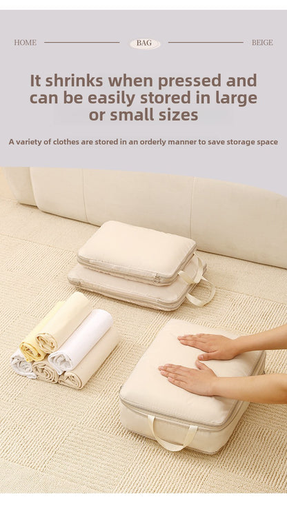 4Pcs/Set Travel Compression Packing Cubes Bag Portable Suitcase Clothes Organizers Waterproof Luggage Storage Cases Drawer Bags