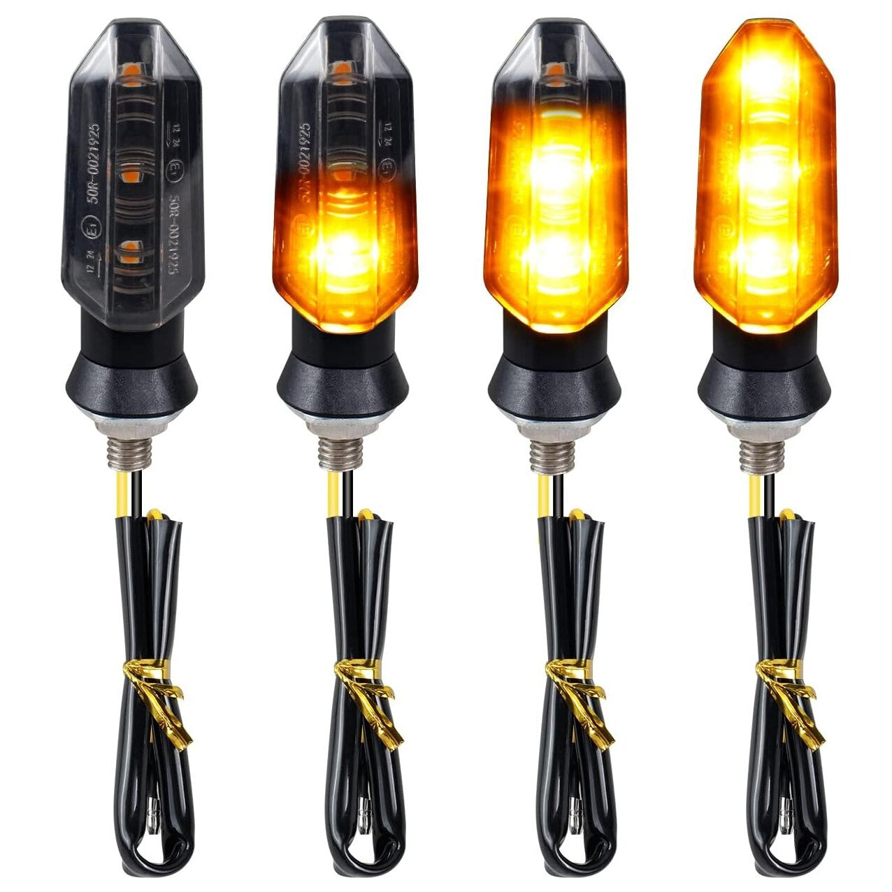 Luzes de Seta LED Mini Moto 8mm Lâmpada Indicadora de Moto 12V Acessórios de Lâmpada de Seta Intermitente Âmbar