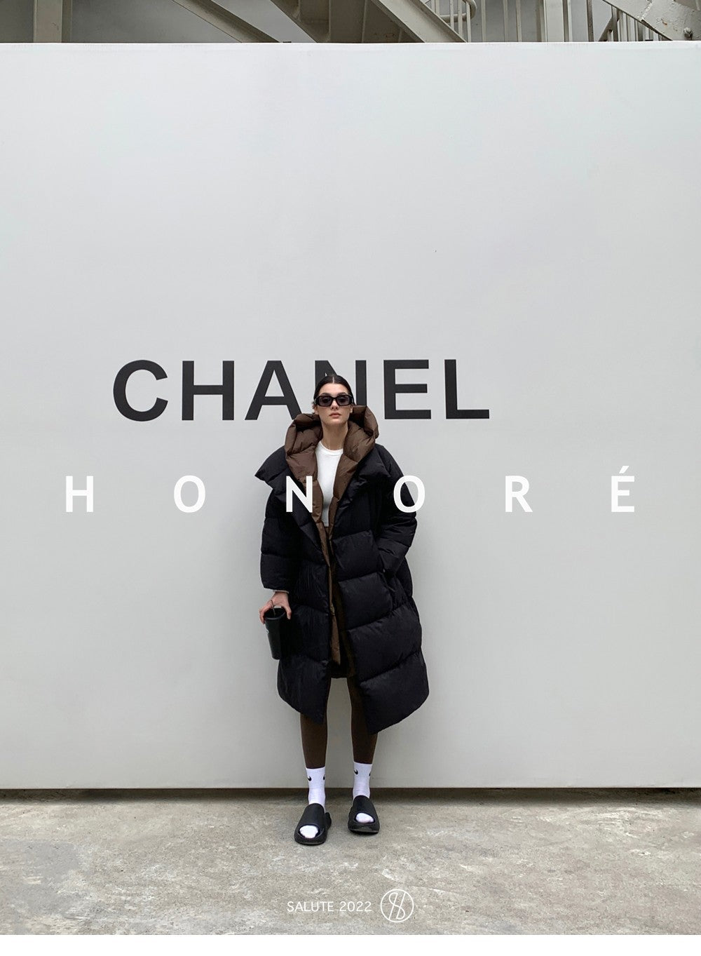 Janveny Fluffy White Duck Down Jacket Women Winter Thickness Warm Long Puffer Coat Hooded Female Fashion Fake Two-piece Parkas