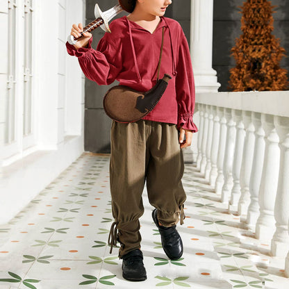 Cosplay Costumes for Children Ruffled Pirate Knights  Pants SetHalloween Medieval Renaissance Victorian Era Vampire