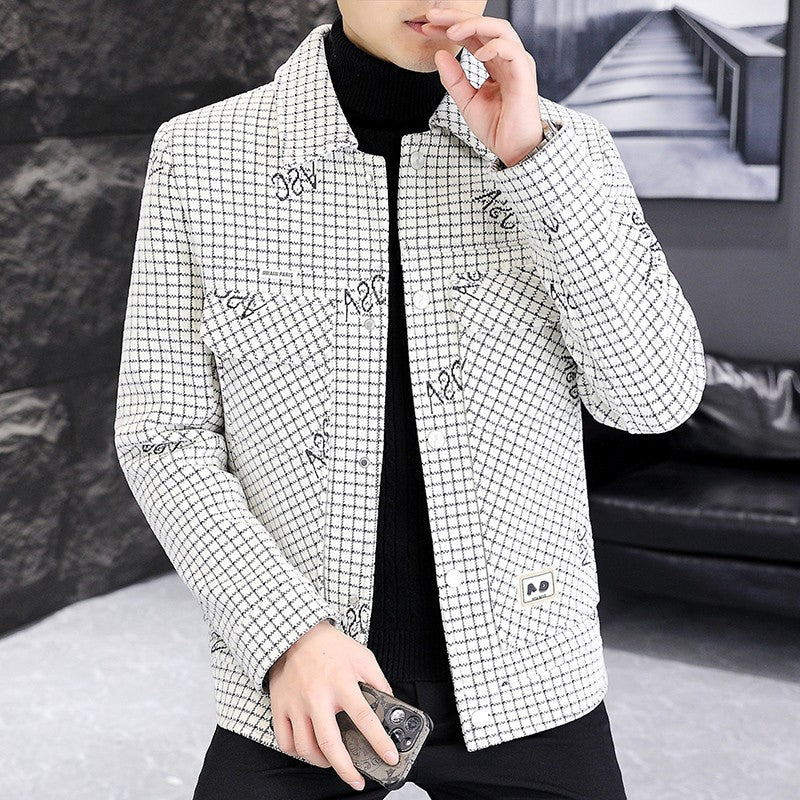 Winter Short Wool Blends Jackets Men's Brand Casual Business Trench Coat Thickened Warm Social Streetwear Overcoat