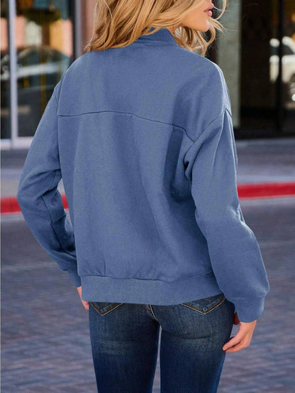 Fisoew women's Quilted Zip Up Jacket Oversized Long Sleeve Party Coat Warm Slim Fit