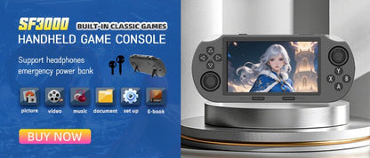 SF3100 Retro Handheld Game Console 4.5" IPS FHD Screen Portable Game Player Built-in 21000+Free Games for PS1 MAME Emulators