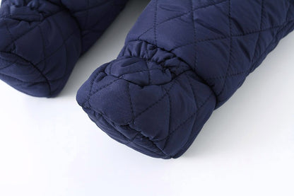 Winter Newborn Boys Romper Cotton Padded Argyle Printed Infant Babys Boys Bodysuit Toddler Kid Boy Hooded Jumpsuit 0-3Y Overalls