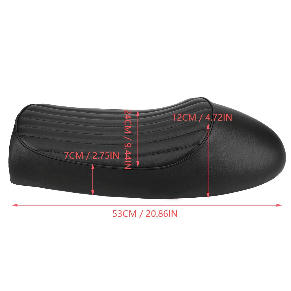 Motorcycle Cafe Racer Vintage Replacement Hump Saddle Seat PU Leather Refit Flat Saddle Cushion For Yamaha Kawasaki Honda CG125