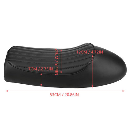 Motorcycle Cafe Racer Vintage Replacement Hump Saddle Seat PU Leather Refit Flat Saddle Cushion For Yamaha Kawasaki Honda CG125