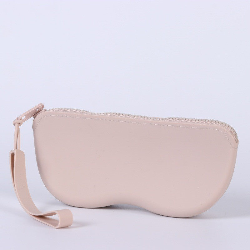 Soft Silicone Zipper Glasses Bag Storage Waterproof Bag Cosmetic Coin Bag for Women Girls Dustproof Glasses Box