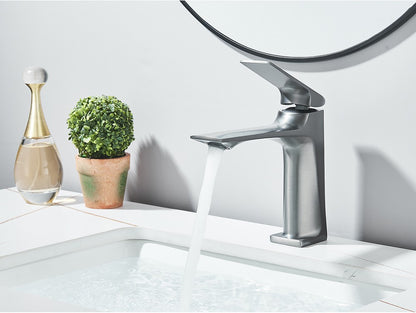 Black Bathroom Faucet Deck Mounted Bathroom Sink Mixer Tap Single Lever Basin Sink Mixer Faucets Chrome/White/Grey/Brushed Gold
