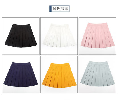 Harajuku Skirt No Panties Pleated Elastic High Waist Cosplay Sexy Goth Kawaii Punk Y2k Clothes Faldas Largas Korean Style
