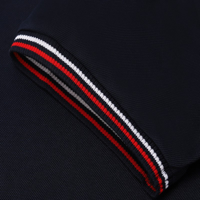 100% linen cotton polo shirt, T-shirt, breathable collar, short sleeved, custom printed logo, embroidered men's and women's work