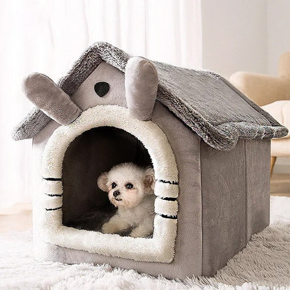Casas de inverno dobráveis para cães e gatos de pequeno e médio porte, colchões, produtos para animais de estimação, cestos para filhotes, casas de inverno