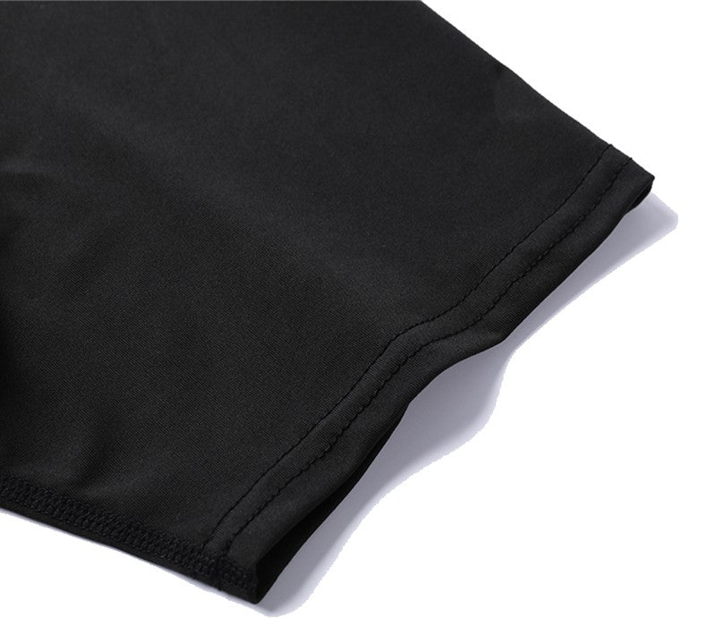 Graphic Compression Shirts for Men Athletic Quick Dry Rash Guard Stretchy Baselayers Undershirts Gym Workout Running Tshirt Tops