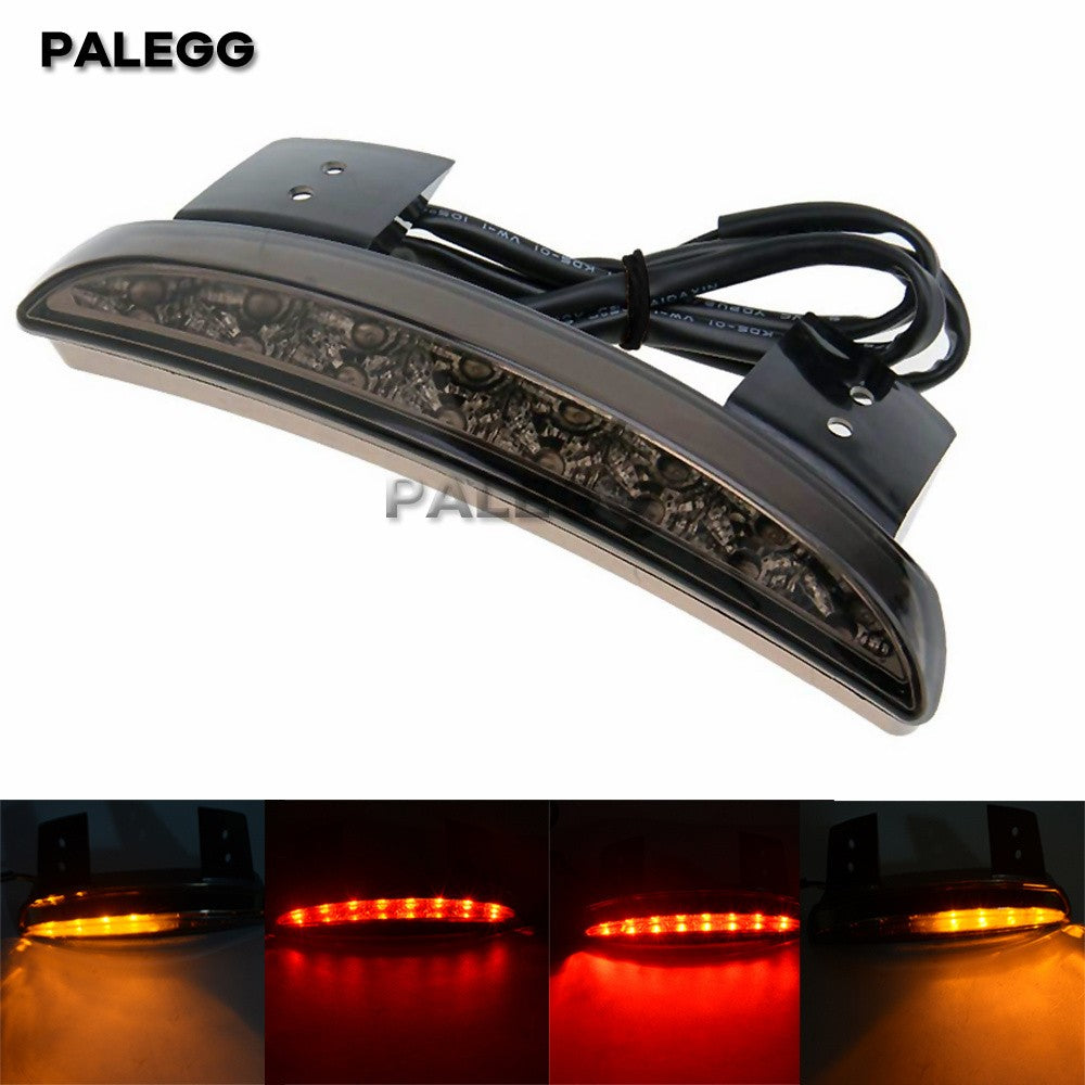 Lâmpadas de Freio Traseiro de Moto Sinal de Virar Esquerda Direita Borda do Paralama Traseiro Para Harley Touring Sportster XL 1200 883
