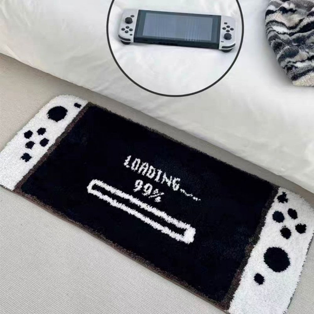 VIKAMA Game Controller Shaped Rug Cartoon Plush Bedroom Children's Room Play Area Decorative Floor Mat Home Decor