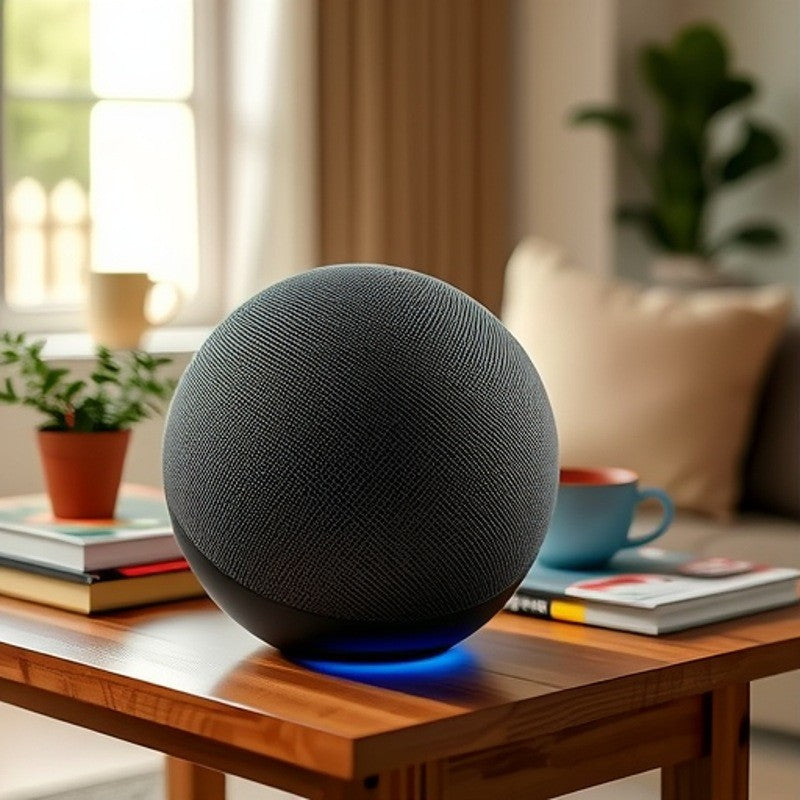 Alaxe Mini Alto-falante Bluetooth Echo Dot 5ª Geração Exterior Sem Fio Bluetooth Mini Alto-falante RGB Subwoofer Esférico para Casa