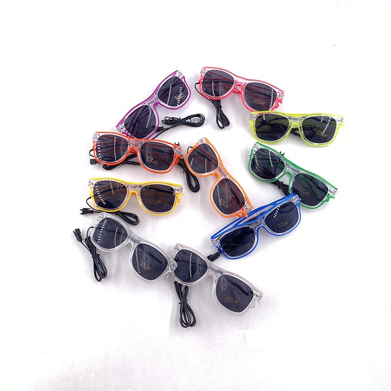 1PC Light Up LED Glasses Glow Sunglasses EL Wire Neon Glasses Glow in The Dark Party Supplies Neon Party Favors for Adults