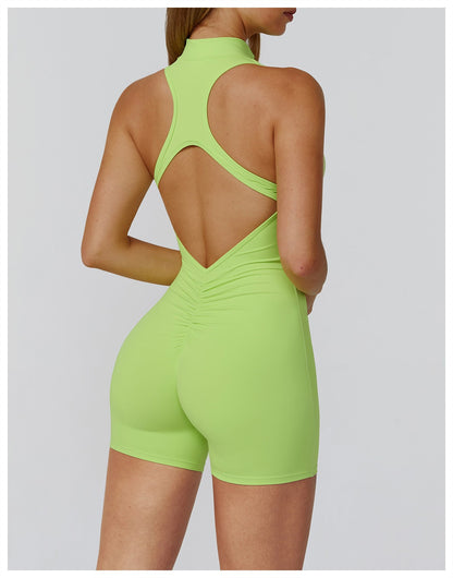 New Sexy Sports Set Women Gym Set Shorts Training Yoga Clothes Women Rompers Stretch Sports Jumpsuit Female Workout Bodysuits