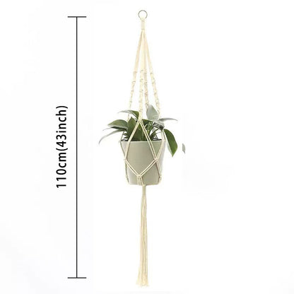 Hanging Plant Handmade Macrame Plant Hanger Flower Pot Planter Hanger Wall Decor Courtyard Garden Hanging Planter Hanging Basket