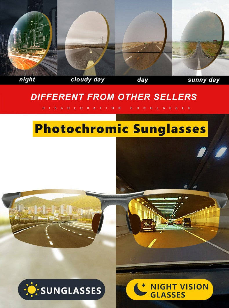 Top Anti-glare Day Night Vision Glasses For Driving Men Polarized Sunglasses Photochromic Driver Goggles Glasses zonnebril heren
