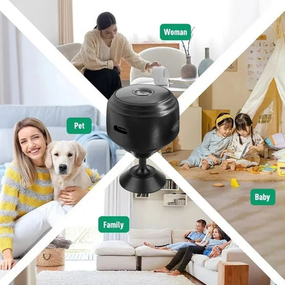Mini Câmera WiFi A9 Câmera de Segurança para Monitoramento Doméstico Inteligente de Bebês e Animais de Estimação com Gravador de Vídeo Sem Fio