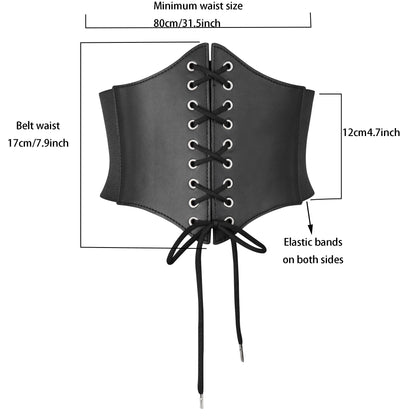Medieval Wide Leather Armor Belt Steampunk Waist Costume Accessory Women Men Viking Knight Antique Waistband For Larp Cosplay