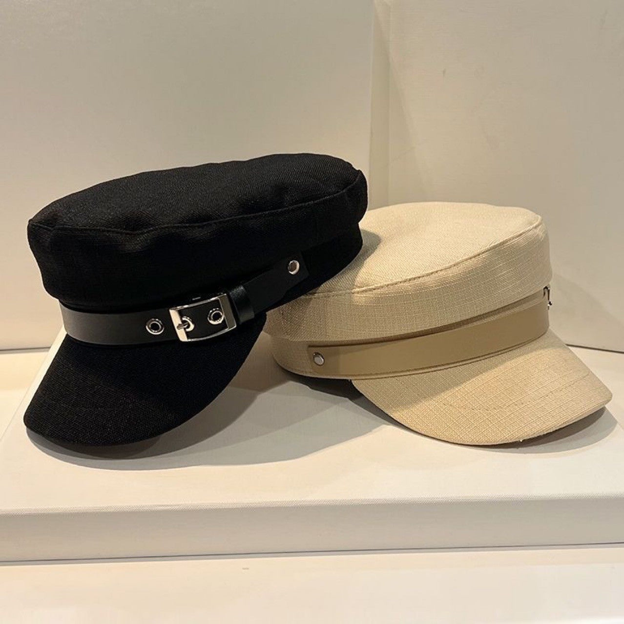 Octagonal Hat women's Flat Topped Duckbill Hat Show  Face Little Bailey Newsboy Hat Navy Hat Autumn Winter Chapeus 4m761